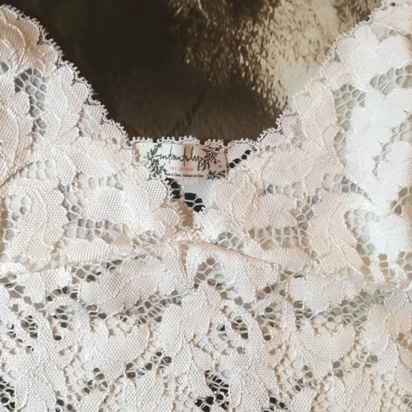 Free People Ivory Lace Spaghetti Strap Bra - Picture 2 of 5